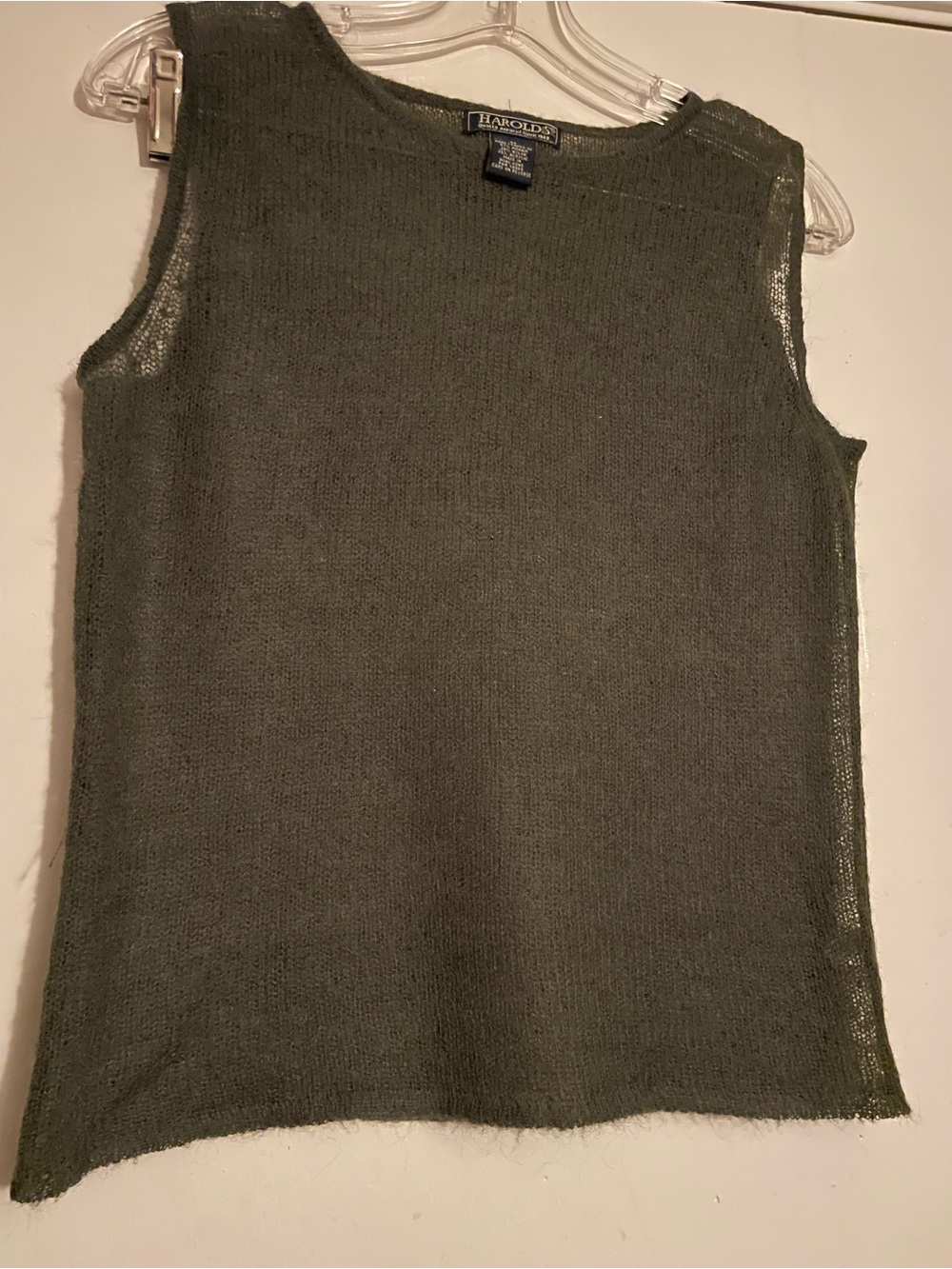 Harold's Olive Sleeveless Knit Tank
